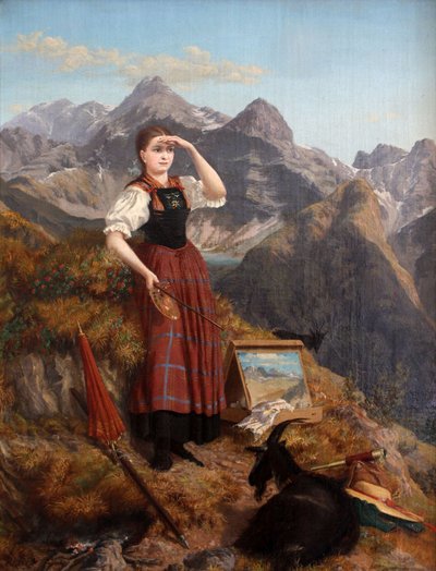 Self-portrait in Lechtal Costume by Anna Stainer Knittel